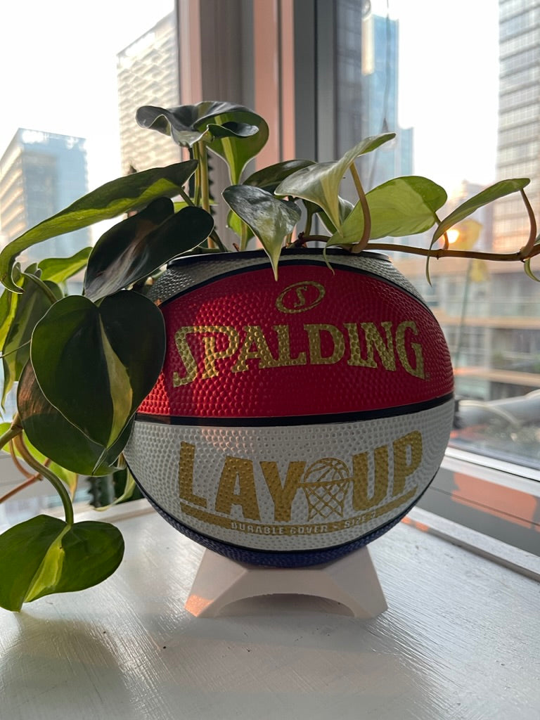 Mini Basketball Planter (Red, White, & Blue Lay Up)