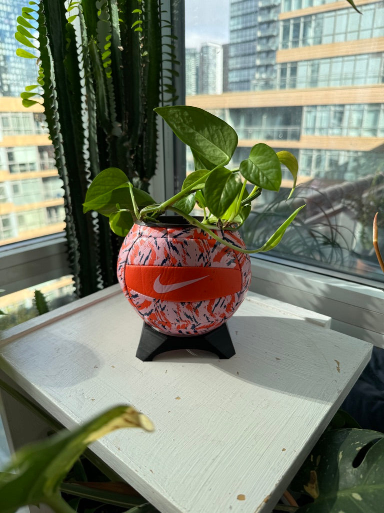 Nike Mini Volleyball Planter (Orange Abstract)