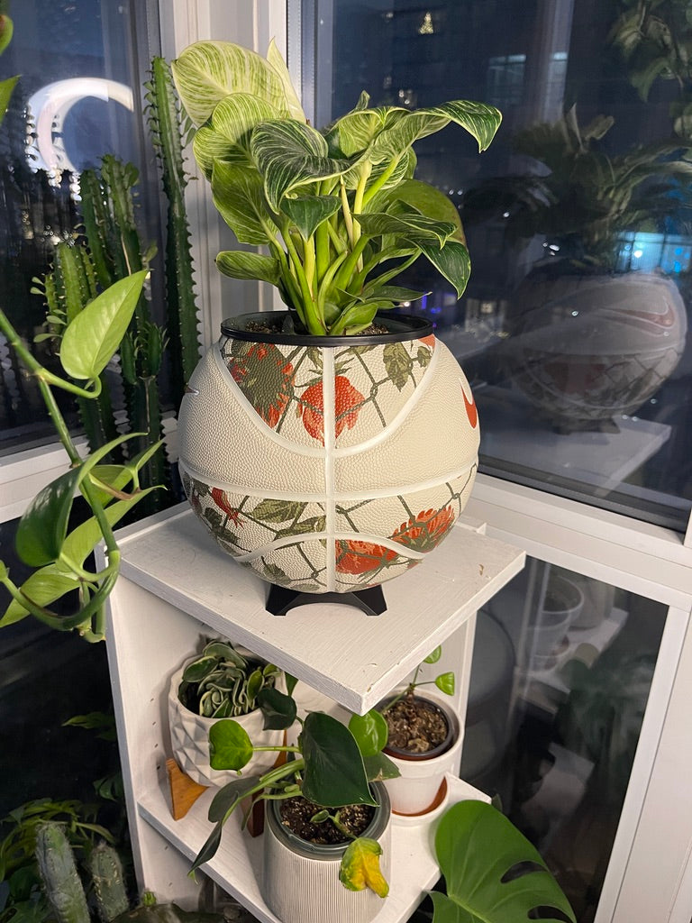 Nike Large Basketball Planter (Rose Floral)