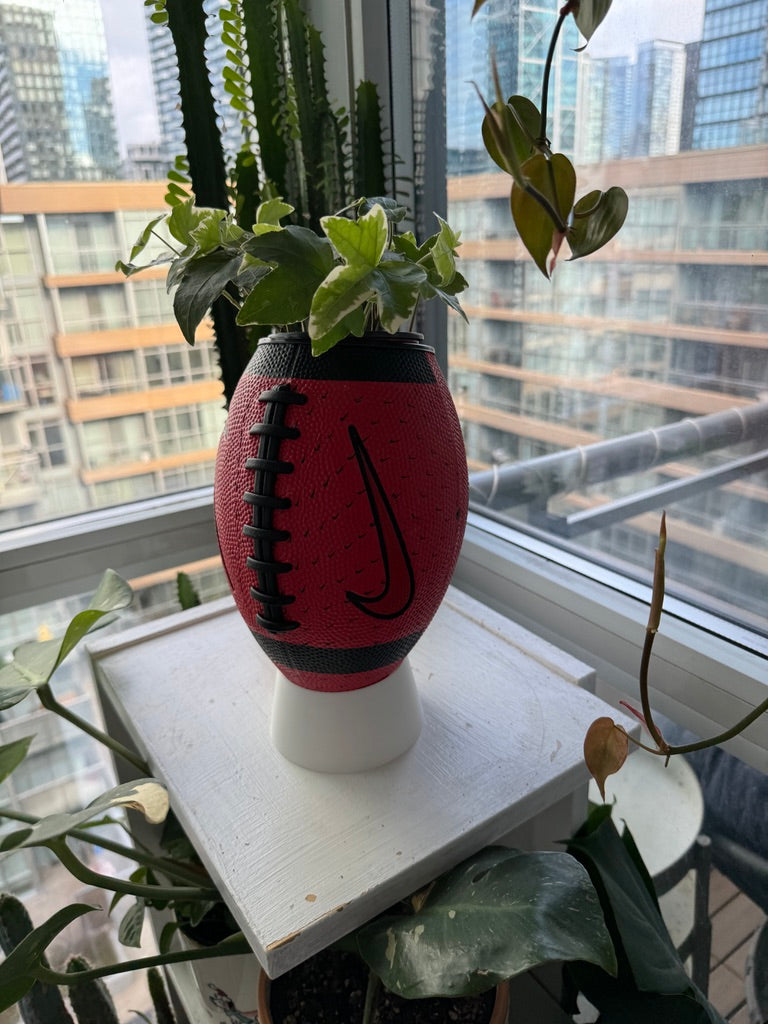 Nike Large Football Planter (Red Swooshed)