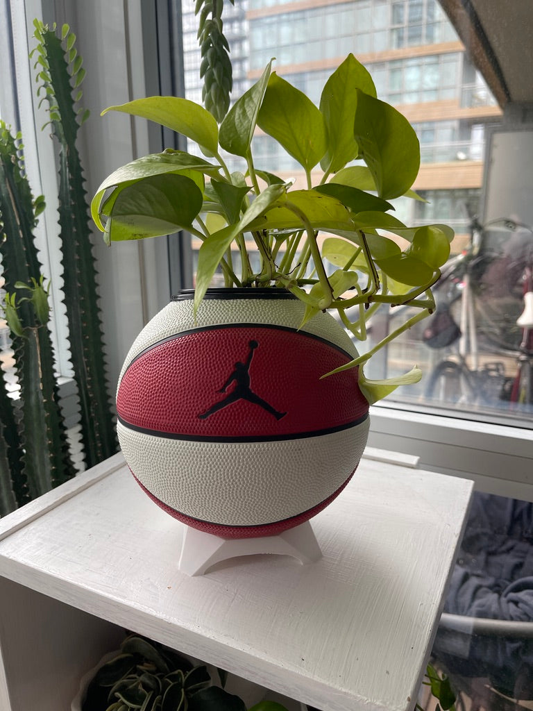Nike Jordan Mini Basketball Planter (Red & White)