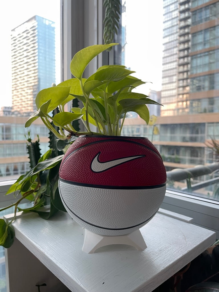 Nike Mini Basketball Planter (Red & White)