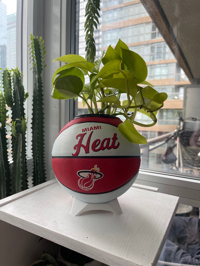 Mini Basketball Planter (Miami Heat)