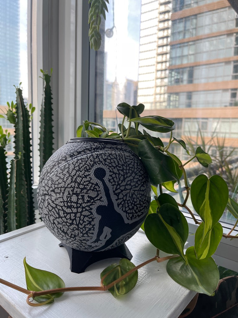 Nike Jordan Mini Basketball Planter (Grey Elephant Cement)