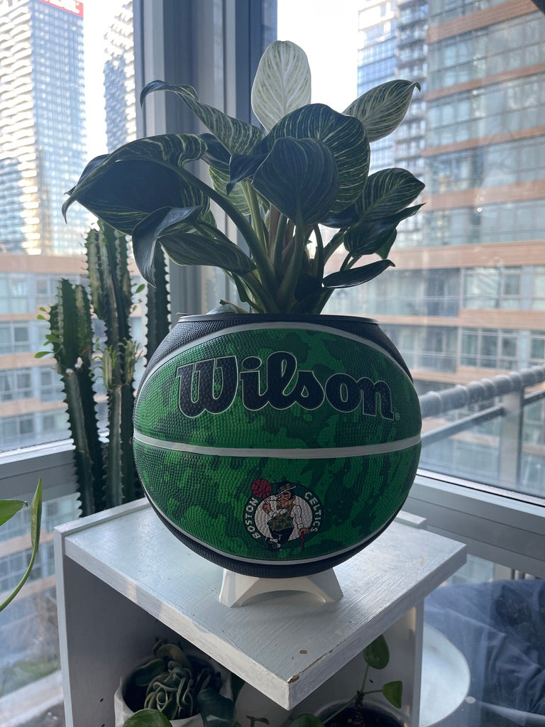Large Basketball Planter (Boston Celtics - Tie Dye)