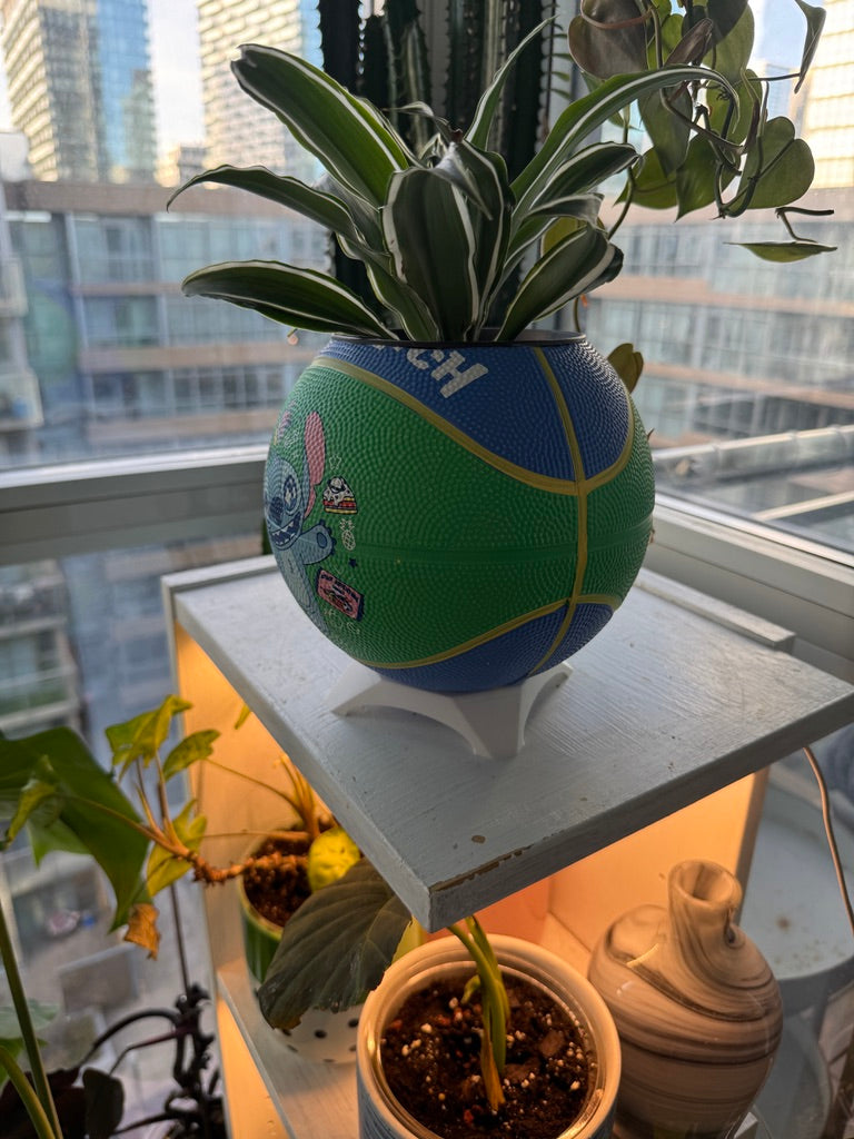 Mini Basketball Planter (Stitch)