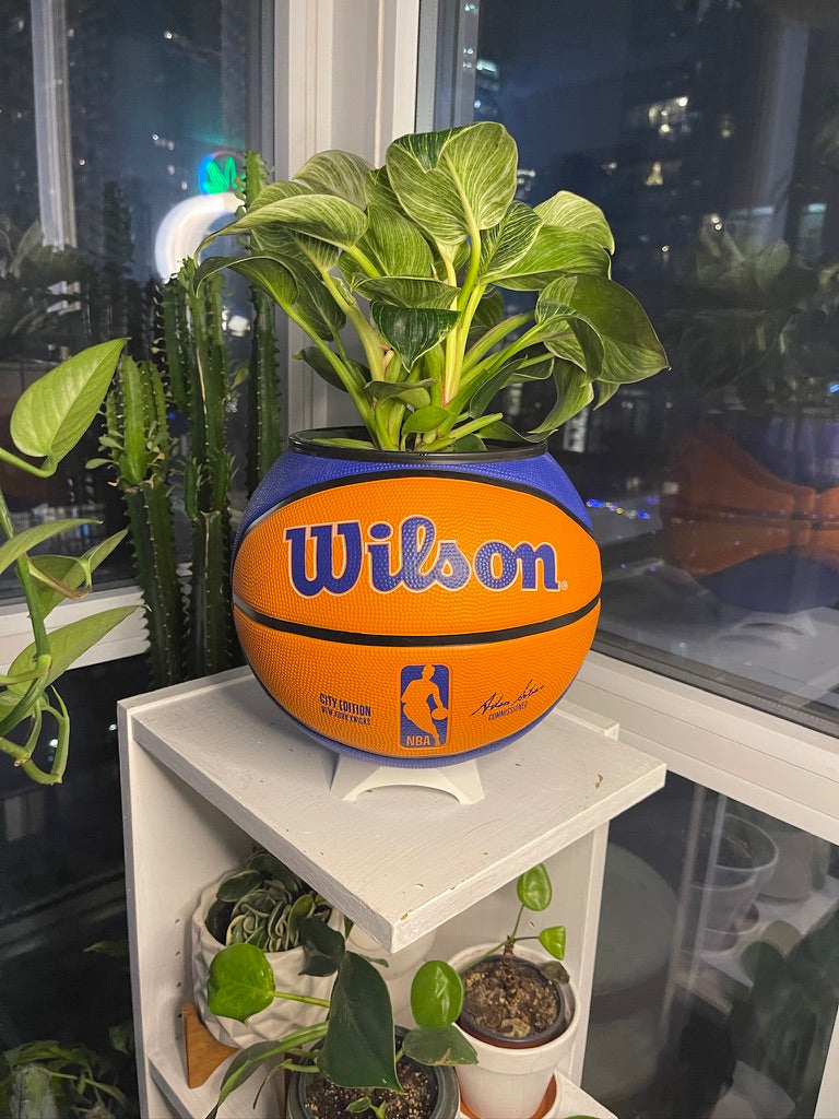 Large Basketball Planter (New York Knicks Modern)