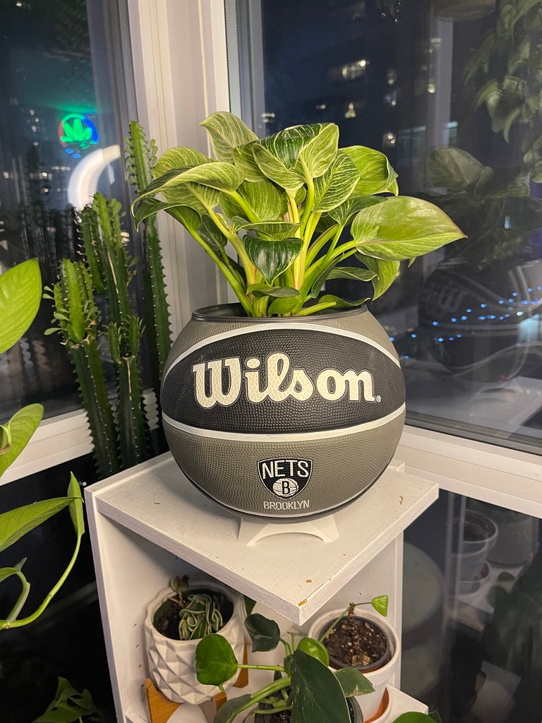 Large Basketball Planter (Brooklyn Nets)