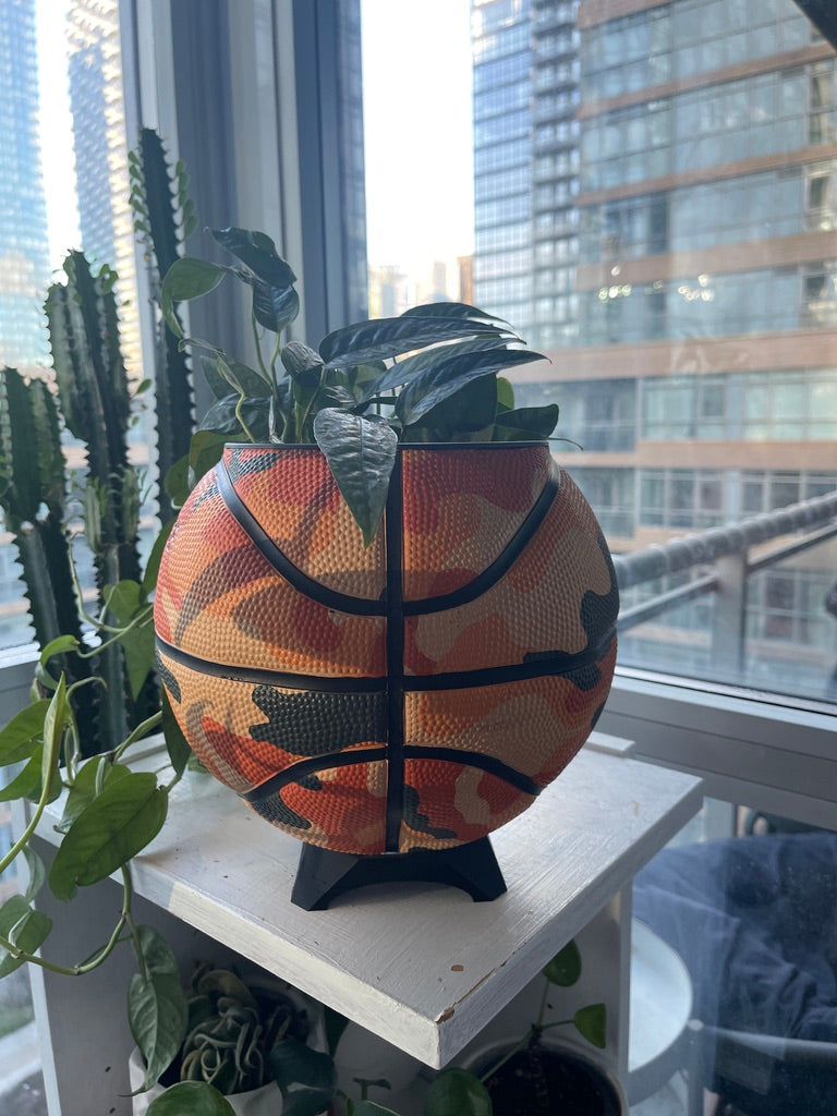 Large Basketball Planter (Chance - Camo)