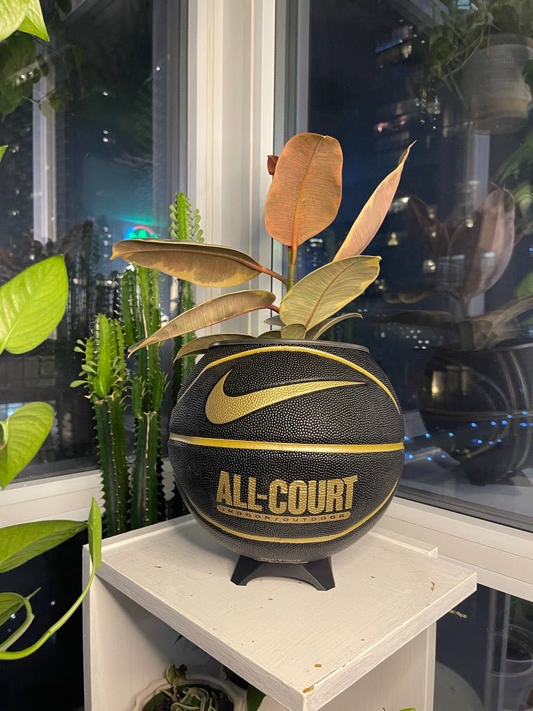 Nike Large Basketball Planter (Black & Gold All-Court)