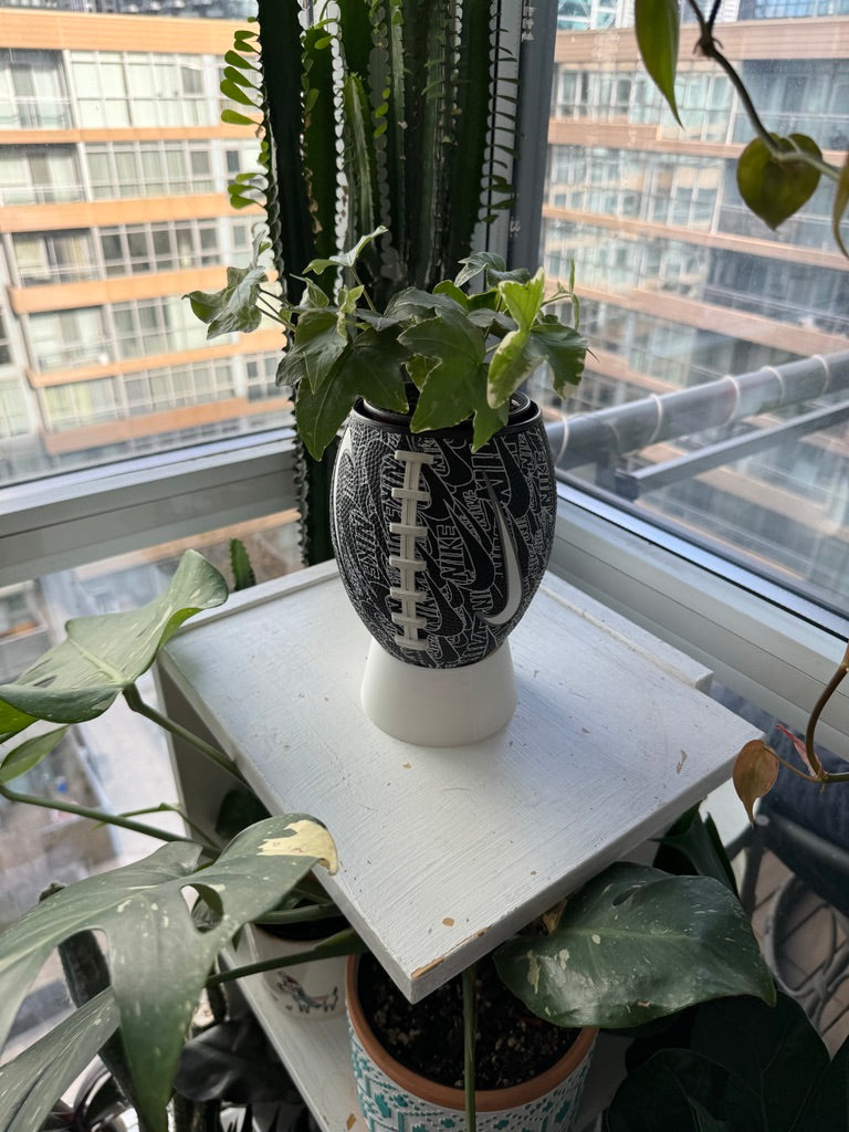 Nike Mini Football Planter (Black and White)