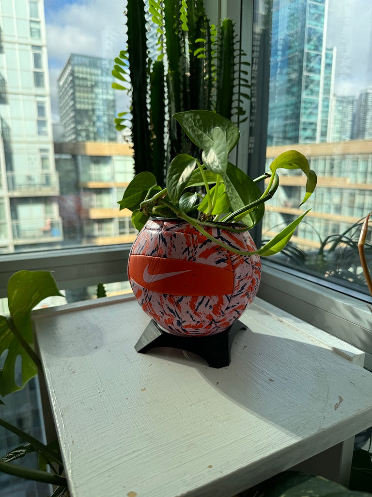 Nike Mini Volleyball Planter (Orange Abstract)