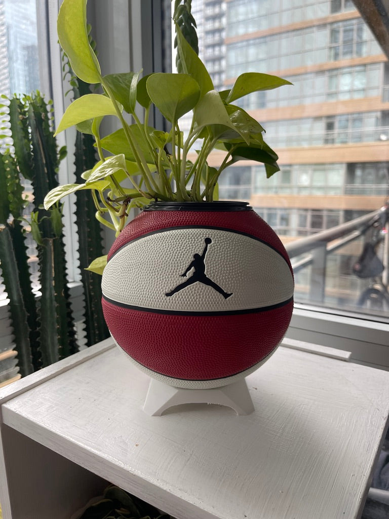 Nike Jordan Mini Basketball Planter (Red & White)
