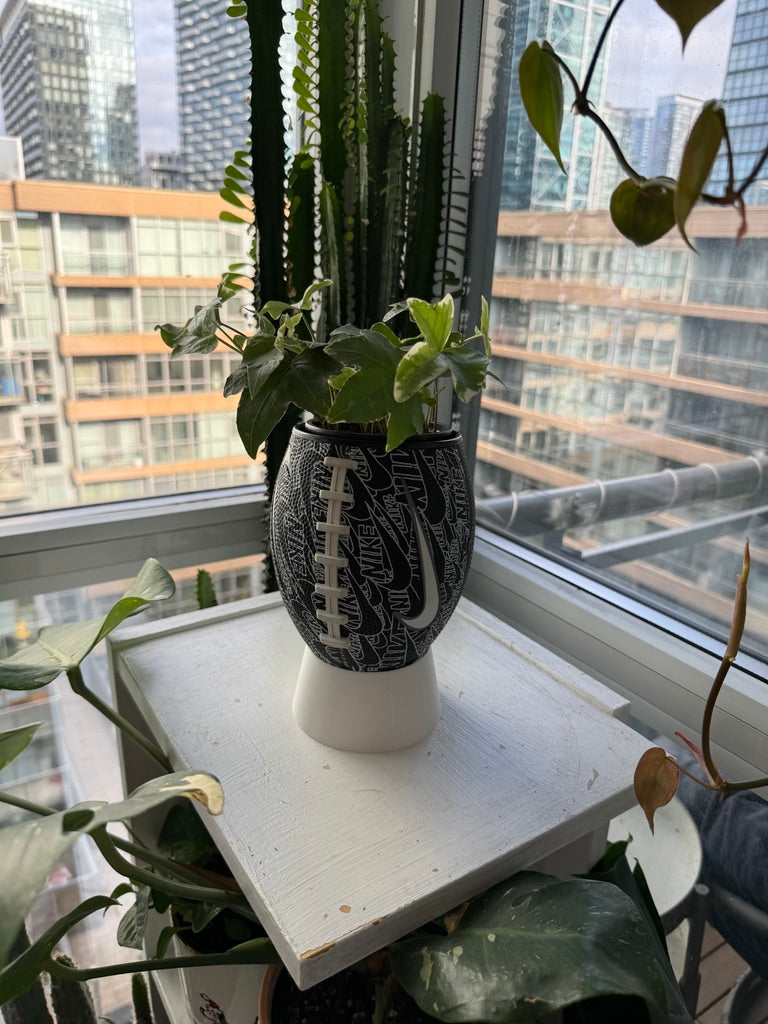 Nike Mini Football Planter (Black and White)