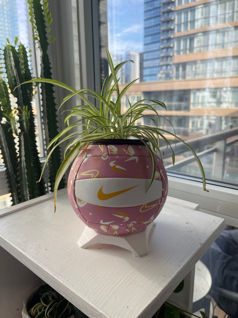 Nike Mini Volleyball Planter (Pink Swoosh)