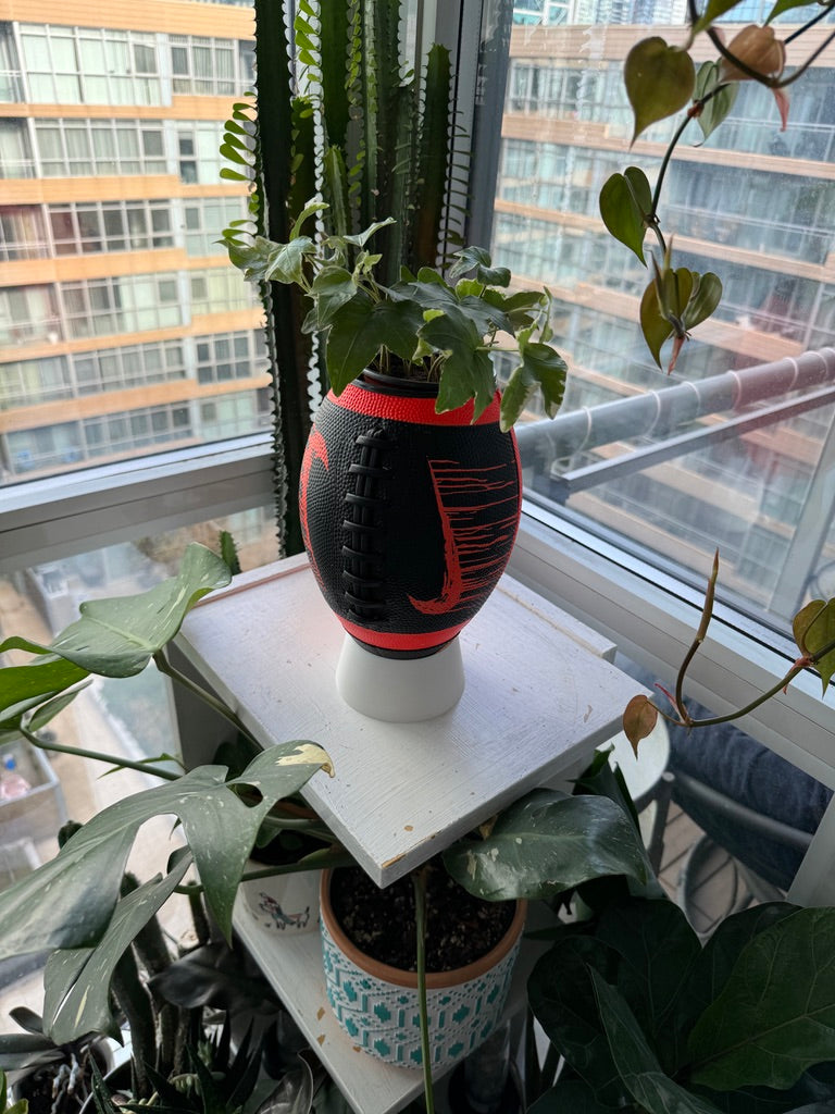 Nike Large Football Planter (Red/Orange & Black)