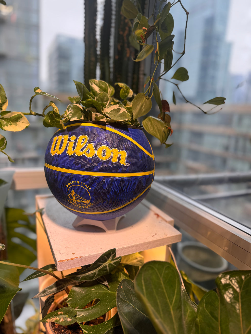 Large Basketball Planter (Golden State Warriors)