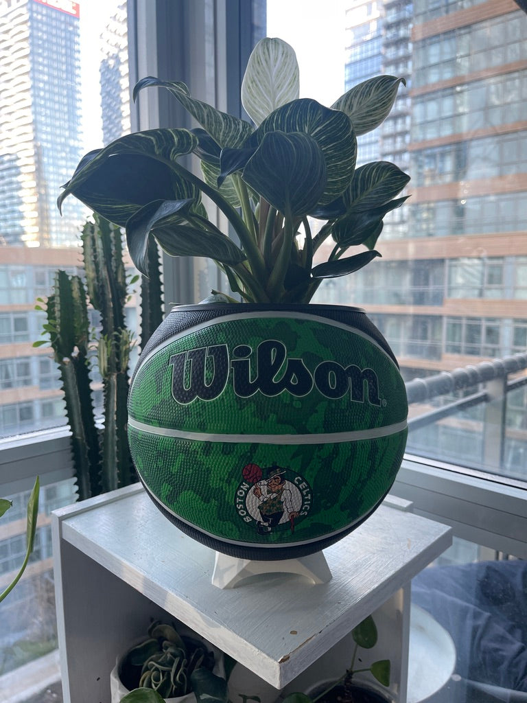 Large Basketball Planter (Boston Celtics - Tie Dye)