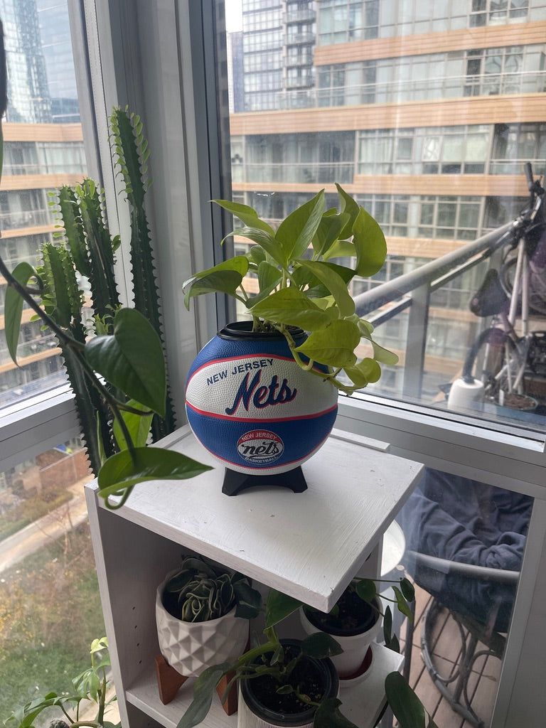 Mini Basketball Planter (New Jersey Nets)