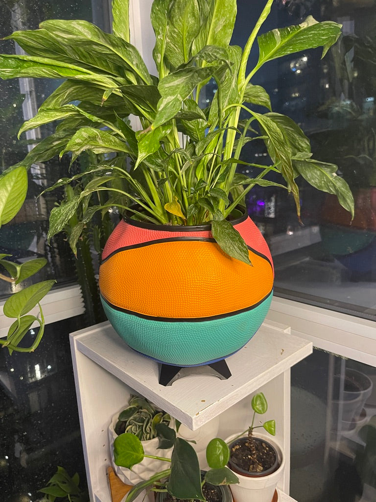 Large Basketball Planter (Chance - Rainbow)