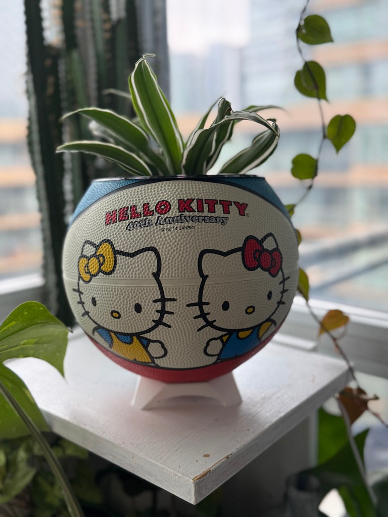 Large Basketball Planter (Hello Kitty)