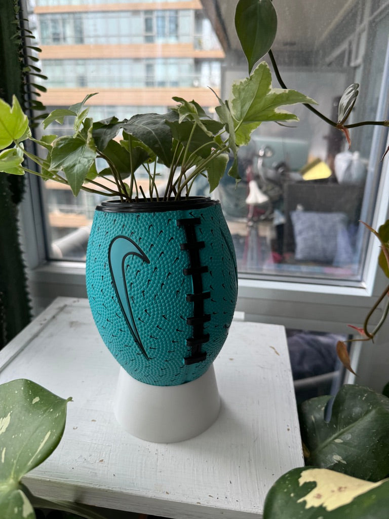 Nike Mini Football Planter (Turquoise)
