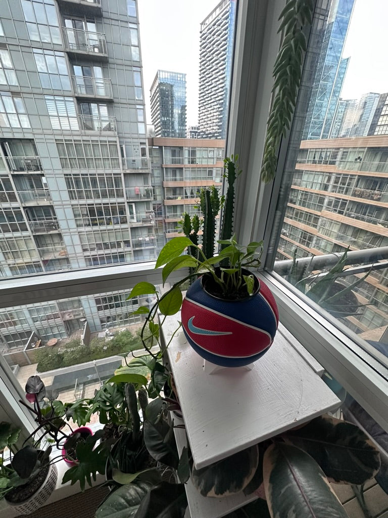 Nike Mini Basketball Planter (Baby Blue, Red, & Blue)
