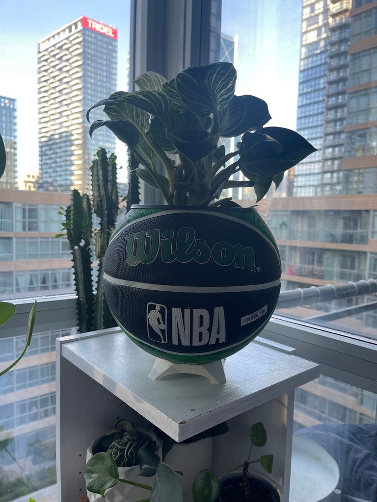 Large Basketball Planter (Boston Celtics - Tie Dye)