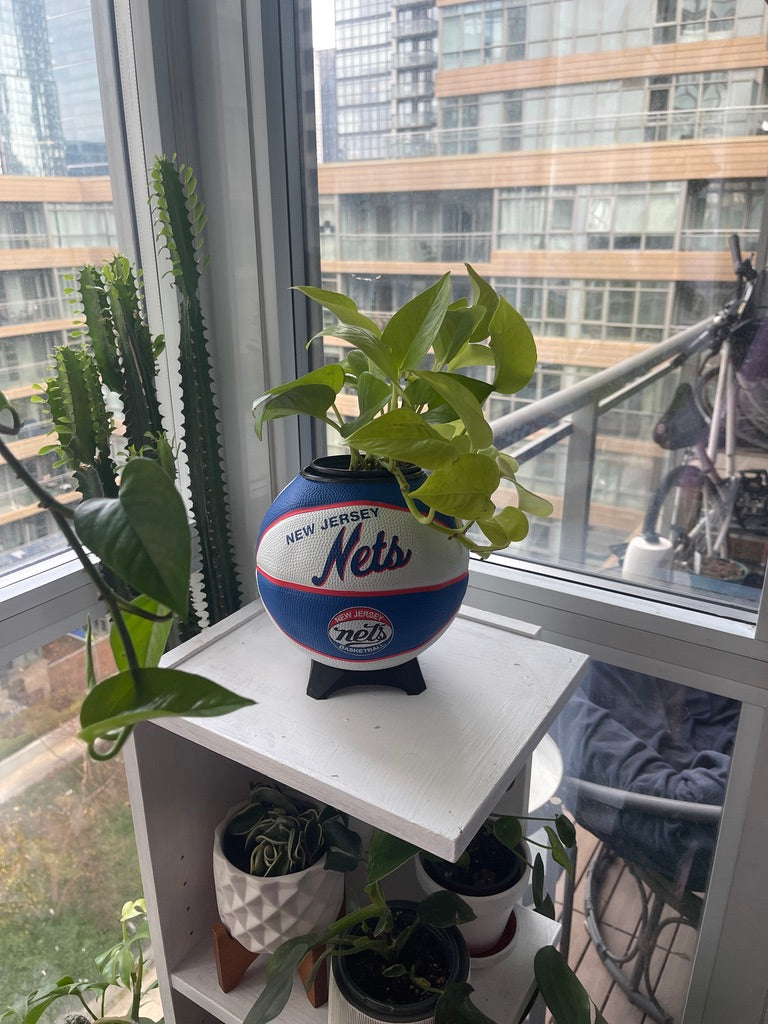 Mini Basketball Planter (New Jersey Nets)