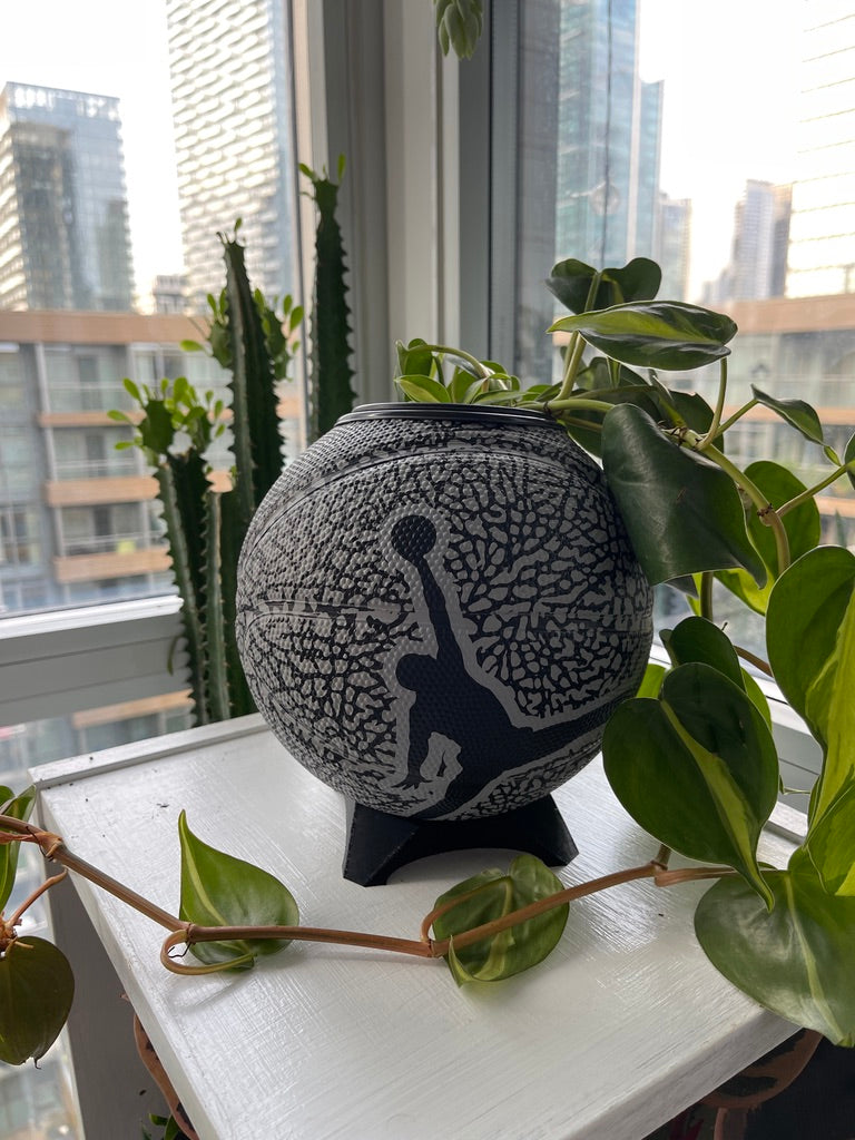 Nike Jordan Mini Basketball Planter (Grey Elephant Cement)