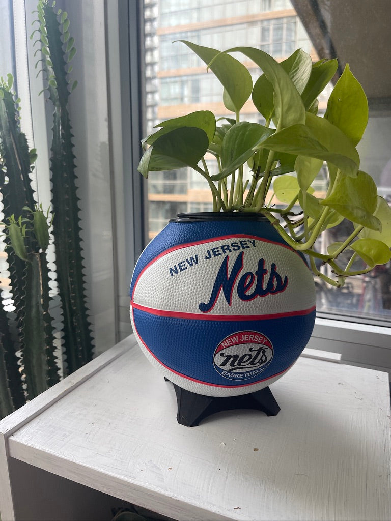 Mini Basketball Planter (New Jersey Nets)