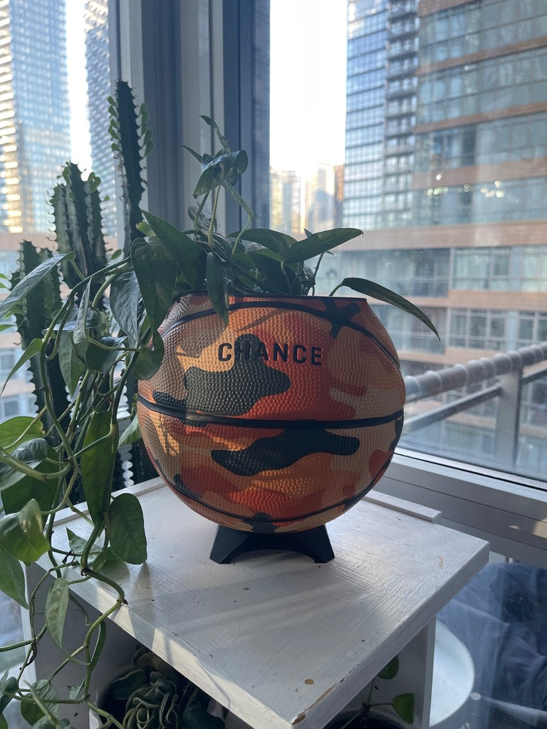 Large Basketball Planter (Chance - Camo)