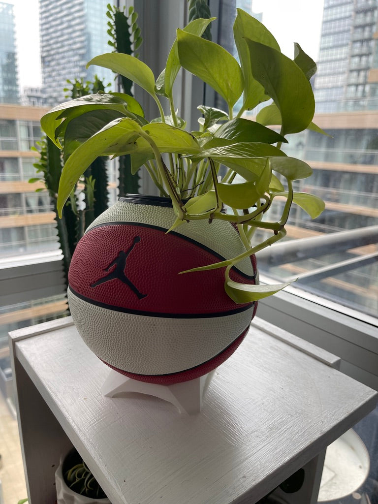 Nike Jordan Mini Basketball Planter (Red & White)