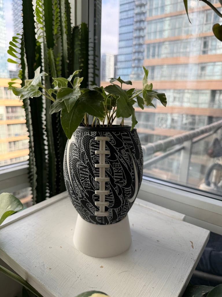Nike Mini Football Planter (Black and White)
