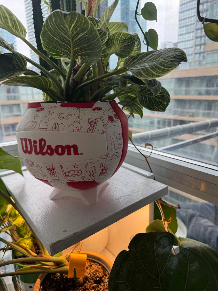 Large Volleyball Planter (Red Summer)