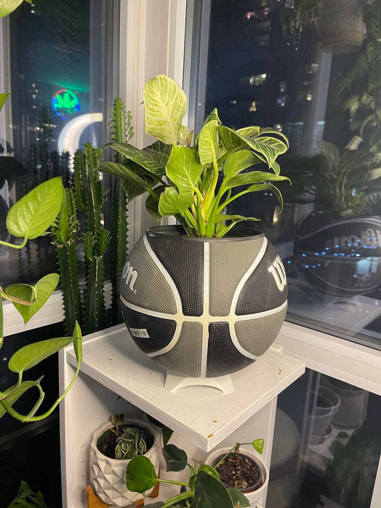 Large Basketball Planter (Brooklyn Nets)
