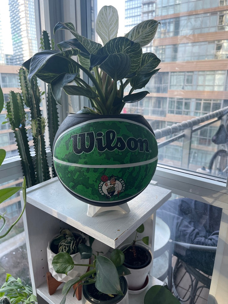 Large Basketball Planter (Boston Celtics - Tie Dye)