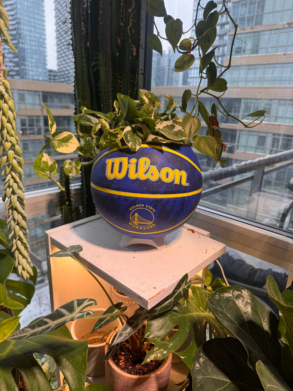 Large Basketball Planter (Golden State Warriors)