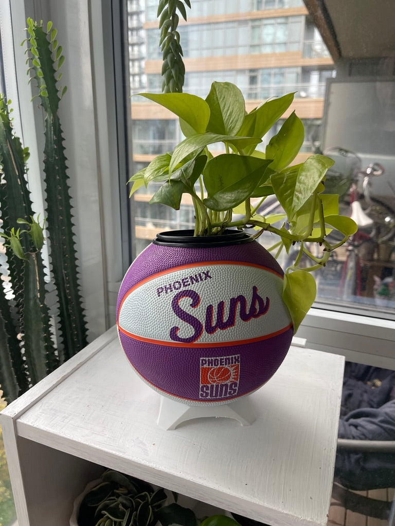 Mini Basketball Planter (Phoenix Suns)