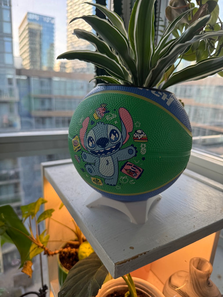 Mini Basketball Planter (Stitch)