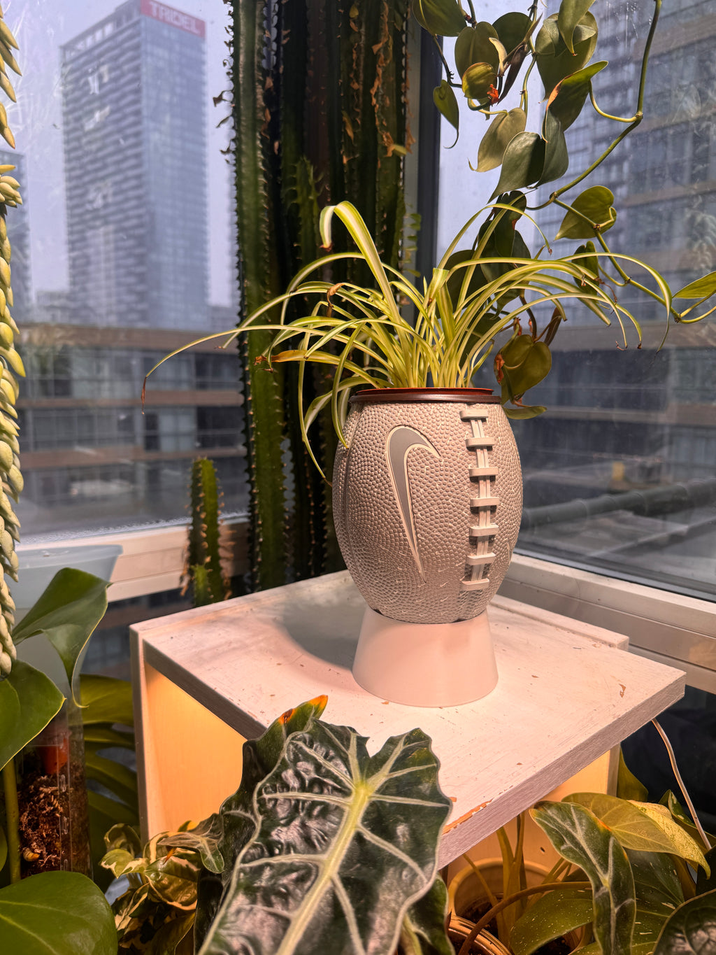 Nike Mini Football Planter (Grey)