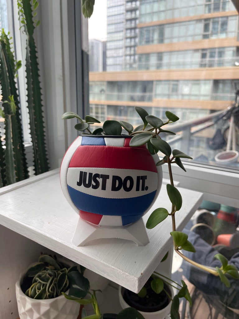 Nike Mini Volleyball Planter (Red, White & Blue)