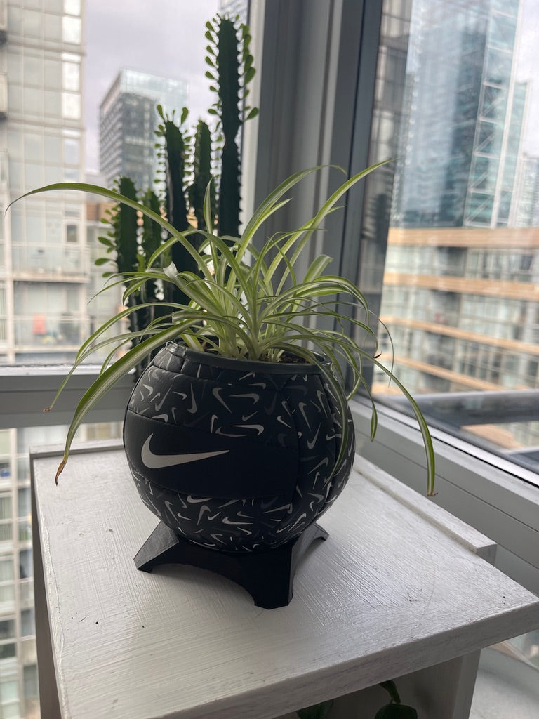 Nike Mini Volleyball Planter (Black Swoosh)