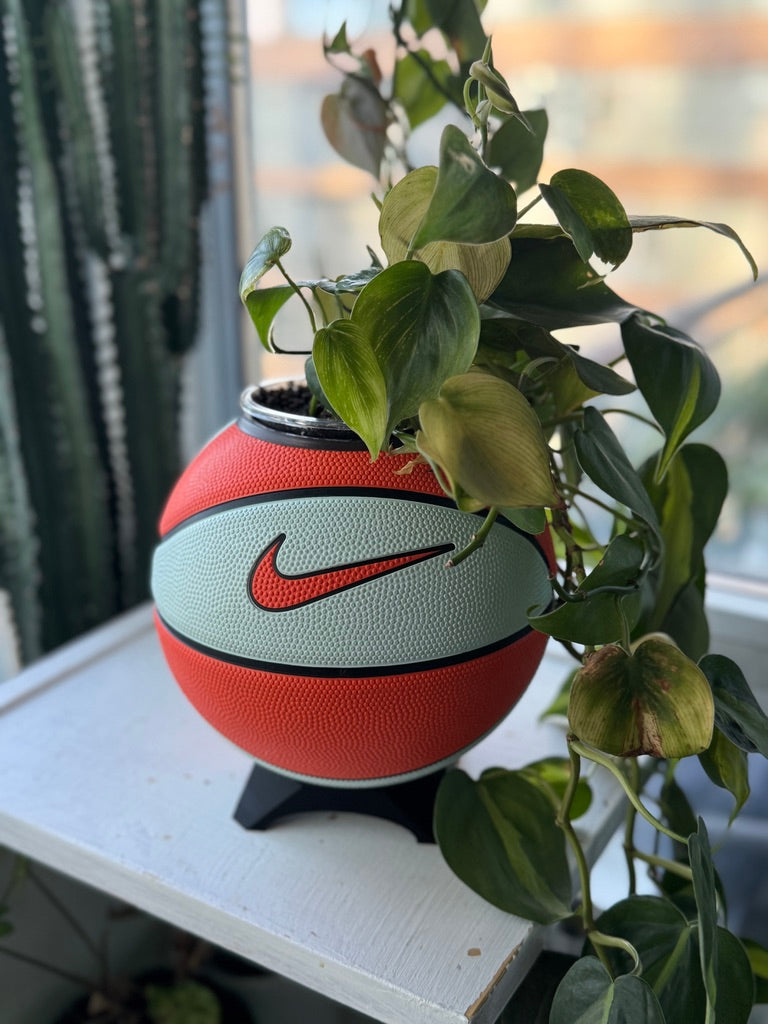 Nike Mini Basketball Planter (Teal Splash)