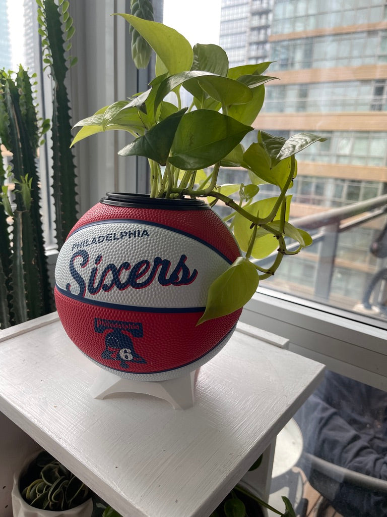 Mini Basketball Planter (Philadelphia 76ers)