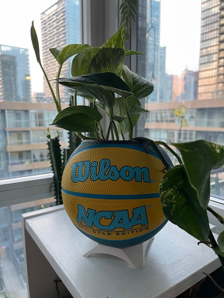 Mini Basketball Planter (NCAA Yellow)