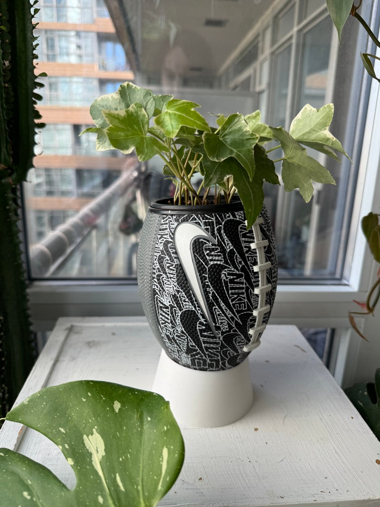 Nike Mini Football Planter (Black and White)