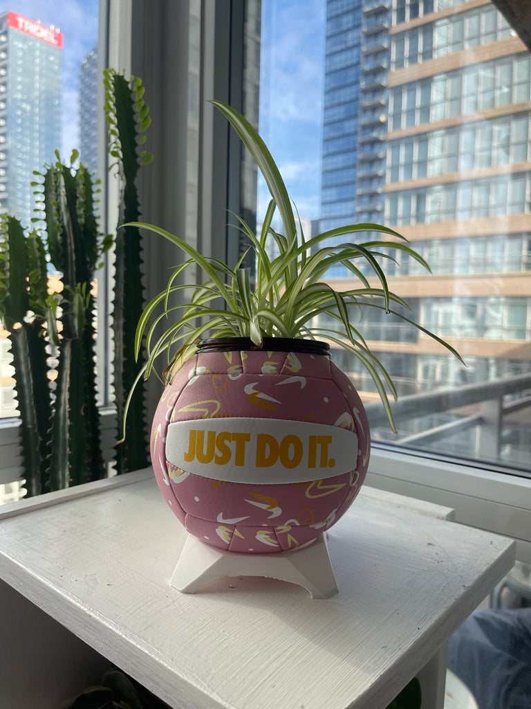 Nike Mini Volleyball Planter (Pink Swoosh)