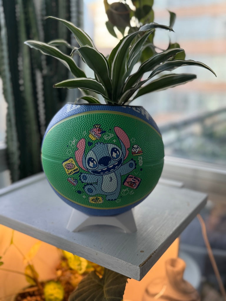 Mini Basketball Planter (Stitch)