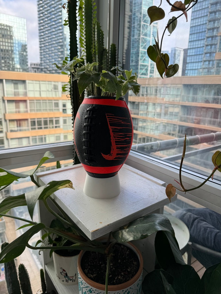 Nike Large Football Planter (Red/Orange & Black)
